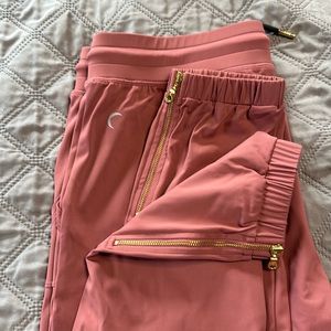 Zyia Muted Mulberry Peak Zipper Joggers